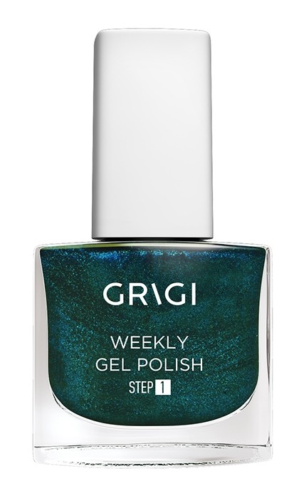 GRIGI WEEKLY GEL NAIL POLISH 558 METALLIC DARK GREEN