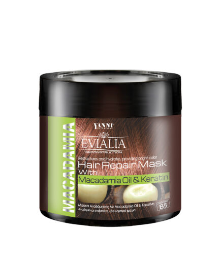 EVIALIA ΜΑΣΚΑ ΜΑΛΛΙΩΝ ΜΕ ΚΕΡΑΤΙΝΗ ΚΑΙ ΛΑΔΙ MACADAMIA 500ml