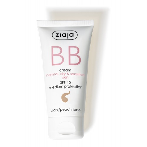 ZIAJA BB CREAM NORMAL, DRY & SENSITIVE SKIN SPF15 DARK TONE 50ml ZIAJA BB CREAM NORMAL, DRY & SENSITIVE SKIN SPF15 DARK TONE 50ml